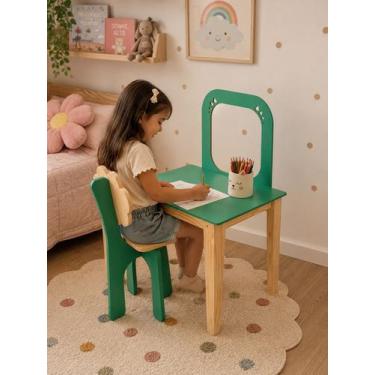 Imagem de Penteadeira Infantil Escrivaninha Com Bau Porta Maquiagens Acessórios 
