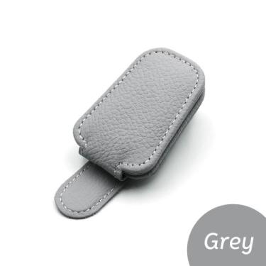 Imagem de Porta Óculos Carro Suporte Quebra Sol Veicular Clips - Brteys, Cinza