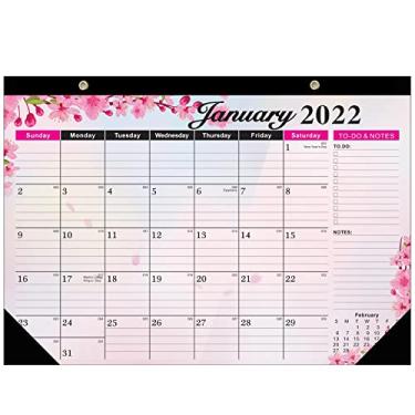 Imagem de Calendário de mesa 2022 – Calendário mensal de mesa e parede 2022, janeiro de 2022 – junho de 2023, calendário de mesa de 30,48 cm x 43,7 cm, perfeito para casa e escritório (estilo 2)