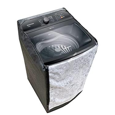 Imagem de Capa Maquina De Lavar Brastemp 12kg Bwk Zíper Estampada Grafite