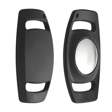 Imagem de Suporte de coleira para cães Airtag, capa de silicone antiperda acessórios para rastreamento GPS Air Tag, compatível com coleira de cães gatos e animais de estimação (pacote com 1, preto)