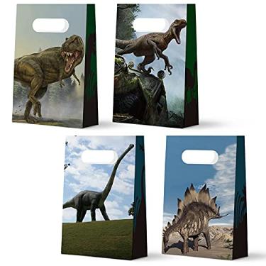Imagem de FRIDAY NIGHT Bolsa de lembrancinha de festa de dinossauro, tema de dinossauro, guloseimas, doces, aniversário, chá de bebê, decoração (24 peças)