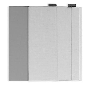 Imagem de TECKEEN Capa protetora dobrável de couro PU cinza para Surface Pro