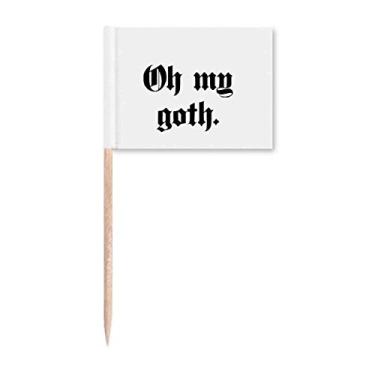 Imagem de Exclamation Gótico Alfabeto Palito de Dente Marcador Topper Decoração de Festa