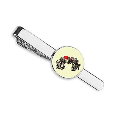 Imagem de China Red Education Propaganda Explain Gravata Clip Bar Presente Homem Empresarial