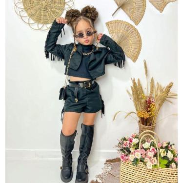 Imagem de Conjunto Country Infantil Menina Blogueirinha/Festa junina-3 peças-Blazer-Cropped-Short