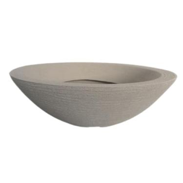 Imagem de Vaso Decorativo Bacia Cuia Polietileno Tamanho Grande 28x70 (AREIA)