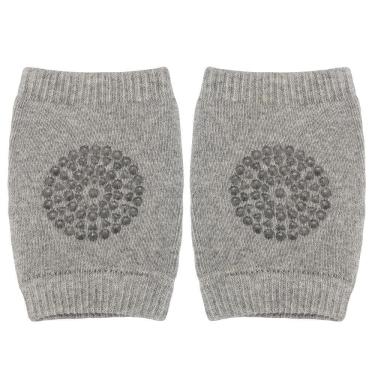 Imagem de Joelheira Bebê Engatinhar Antiderrapante Cinza Buba
