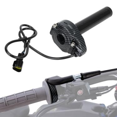 Imagem de IUVWISN Conjunto de acelerador de acelerador de motocicleta com cabo de aceleração para Surron Sur Ron Light Bee X/S Segway X260 X160 Bicicleta suja elétrica EBike Fibra de carbono sintética