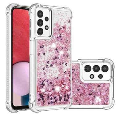 Imagem de Glitter Star Quicksand Case Para Samsung Galaxy A14 A04S A12 A13 A23 A33 A53 A34 A52 A54 A71 A51 5g A22 A72 4g A02S Capa, ouro rosa, para Galaxy A54 5g