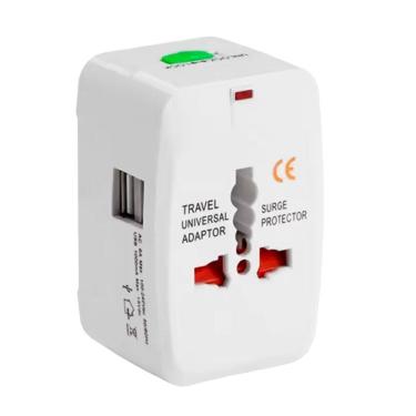 Imagem de Adaptador de Tomada Universal com USB Internacional