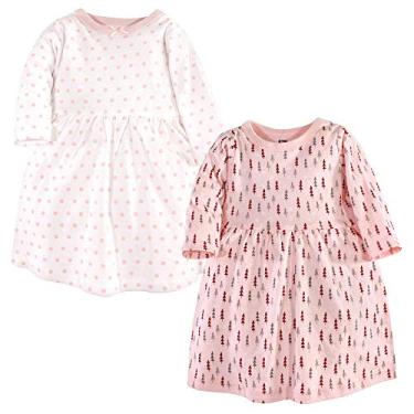 Imagem de Hudson Baby Vestidos de algodão para bebês meninas, Floresta de inverno manga comprida, 6-9 Meses