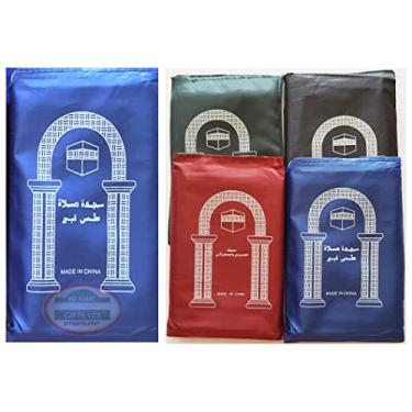 Imagem de 4 peças mini bolso portátil viagem oração oração tapete Namaz tapete islâmico muçulmano musallah impermeável salah slalat sajadah sajda sajjadah Islamic Gifts 123 EUA