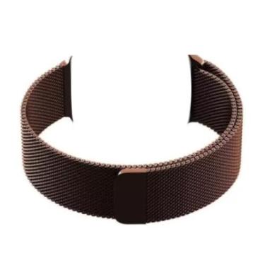 Imagem de Pulseira Aço Magnética Compatível Smartwatch Ultra Max Bw25 - Poolsy, 