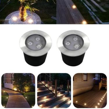 Imagem de 2 Balizadores Spot Pvc Led Smd 3W Branco Quente De Embutir - CBC