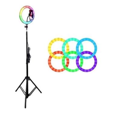 Imagem de Ring Light Anel Led Luz Iluminador Rgb Colorido Hing Light - Ring Fill