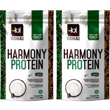 Imagem de Kit 2 Harmony Protein Coco Rakkau 600g - Vegano - Proteína
