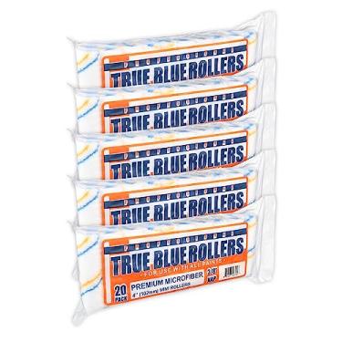 Imagem de True Blue Coberturas de rolo de pintura profissional de 10 cm, melhor para todos os tipos de tinta (100, 9,5 cm)