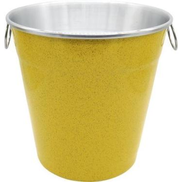 Imagem de Balde Alumínio para Gelo 8 Litros Amarelo - Docesar