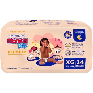 Imagem de Fralda Turma da Mônica Baby Premium Jumbo Tam. XG 12 a 15kg 14 Unidade