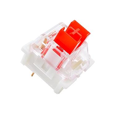 Imagem de outemu Red Switches pacote com 65, interruptores de chave de 3 pinos - Cherry MX equivalentes DIY interruptores substituíveis para teclado mecânico 45gf linear/RGB/à prova de poeira