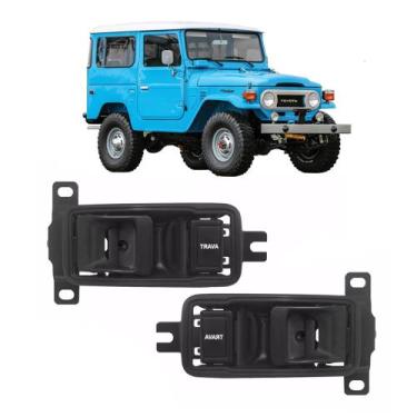 Imagem de Par 2 Maçaneta Interna Porta Toyota Bandeirante 1985 A 2011 - Supercen