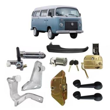 Imagem de Kit Fechadura Maçaneta Guia Porta Correr Kombi Carat 98 A 13 - Superce