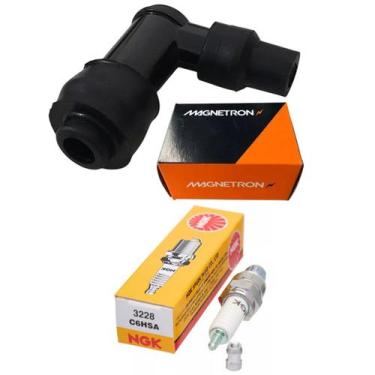 Imagem de Kit Vela Ignição, Cachimbo Biz 100 1998 Até 2005  - NGK