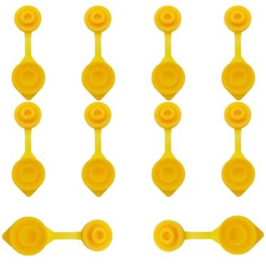 Imagem de TAODAN 10 peças de tampa de ventilação amarela do tanque de gás tampa de ventilação do tanque de gás tampão de ventilação do tambor de óleo do carro acessórios do tanque de combustível universal tampa