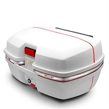 Imagem de Mala de viagem para motocicleta, caixa de ferramentas extra grande de liberação rápida 982 porta-malas, caixa de armazenamento de pedal, 42 L, pode colocar dois capacetes completos, capa superior de