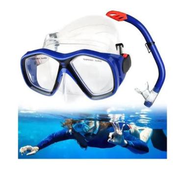 Imagem de Kit Mascara mergulho com snorkel juvenil de 7 a 13 Anos - OKABOX