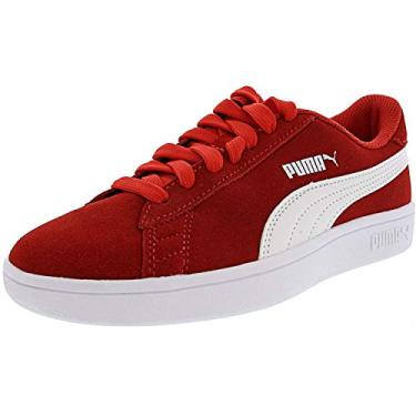 Imagem de PUMA Unisex Smash v2 SD Kids Sneaker, high Risk red White, 4 M US Big