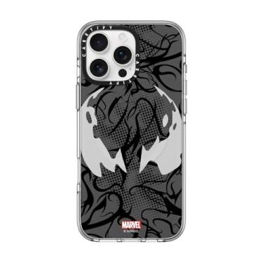 Imagem de CASETiFY Capa transparente para iPhone 16 Pro Max [Homem-Aranha Co-Lab/Não amarela/Proteção contra quedas de 2 metros/Compatível com Magsafe] - Máscara Venom - Transparente