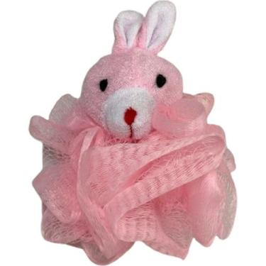 Imagem de Esponja de Banho Infantil 10cm 100%Poliéster - Bene Casa, Rosa