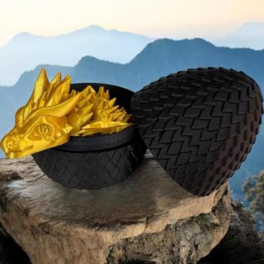 Imagem de Kit Dragão Articulado + Ovo De Dragão Exclusivo E Decorativo - FLEX3D,