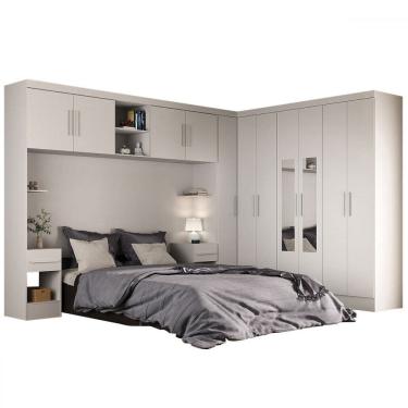 Imagem de Guarda-Roupa Modulado Soberano 11 Portas 5 Gavetas com Espelho Branco - Panorama Móveis