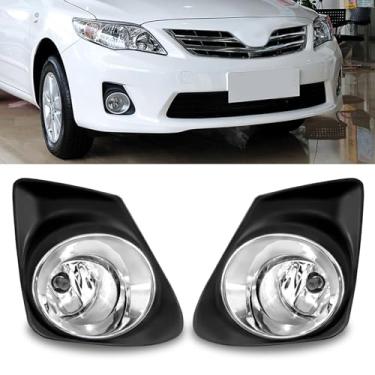 Imagem de SINYATO INDUST Faróis de neblina compatíveis com Corolla 2011 2012 2013, conjunto de faróis de neblina, lâmpadas de halogêneo, substituição estilo OEM, 1 par