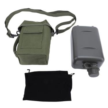 Imagem de 2l Bottle Water com cintura transportante de grande capacidade PVC Water Jug para esportes ao ar livre Durável Correia ajustável de nylon para camping (Od verde)