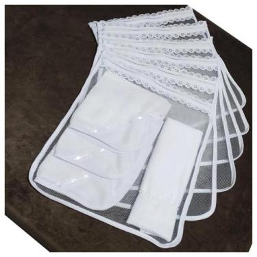 Imagem de Kit com 4 Saquinho Maternidade com Zíper Tule Reforçado - Mãe e Filho 
