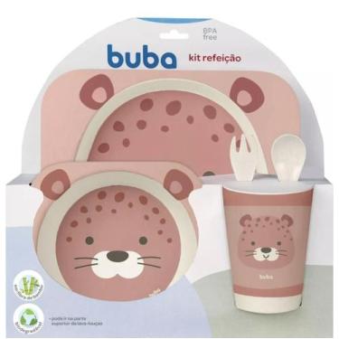 Imagem de Kit Alimentação/Refeição Bebê - 5 Peças em Fibra de Bambu Ecológico - 