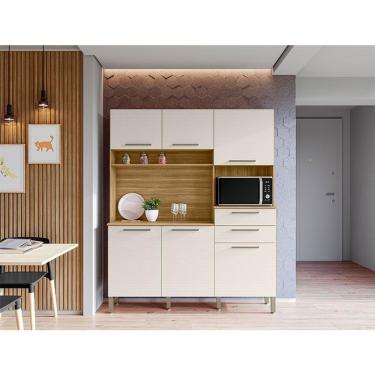 Imagem de Cozinha Ambiente Montesa 6 Portas E 2 Gavetas Freijó Soft – Kits Paraná