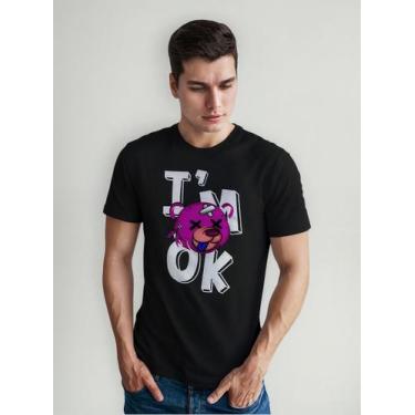 Imagem de Camiseta Masculina Manga Curta Em Algodão Im Ok - mistermah, Preto, G