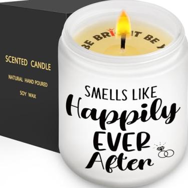 Imagem de AWIZ Presente de casamento, presente de vela Happily Ever After para noiva, recém-casado, noivo, noivo, casamento, chá de panela, presente de aniversário, presente de inauguração de casa, lembrancinha