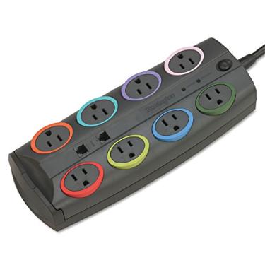 Imagem de Kensington SmartSockets 8-Outlet, 8-Foot Cord, & 3090 Joules Premium Surge Protector (K62691NA) Gray