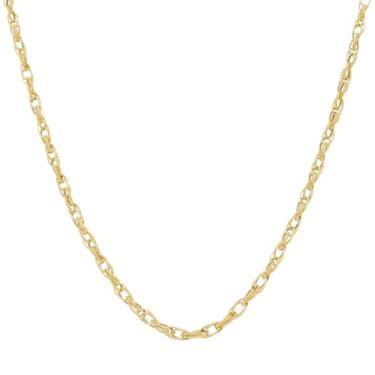 Imagem de Corrente Feminina Entrelaçada 50cm Grossa 4,7mmOuro 18k 750 Amarelo