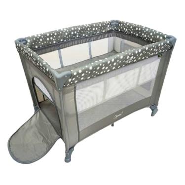 Imagem de Berço Portátil Infantil Cercado Desmontável Lune Maxi Baby (Cinza)