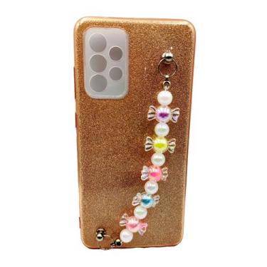 Imagem de Capa Capinha para Samsung Galaxy a72 a725 C/ pulseira perola - HHW, Do