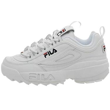 Imagem de Fila Youth Disruptor II Synthetic White Peacoat Red Trainers 7 US