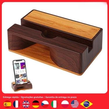 Imagem de Amplificador De Som De Madeira Para Celular, Suporte De Celular, Supor