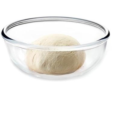 Imagem de TRBIDRBO Tigela grande de vidro de 6,5 litros, tigelas de salada grandes transparentes para cozinha, lava-louças, freezer, micro-ondas e forno